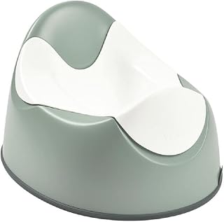 BÉABA, potje oefenen baby zindelijkheid, ergonomisch, met handgrepen op de zitting, anti-slip, hygienisch, makkelijk schoon te maken, gemaakt in Frankrijk, Salie groen