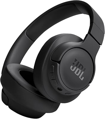 JBL Tune 720BT draadloze on-ear koptelefoon in zwart - Met JBL Pure Bass Sound, Bluetooth 5.3, handsfree bellen, audiokabel en 76 uur batterijduur