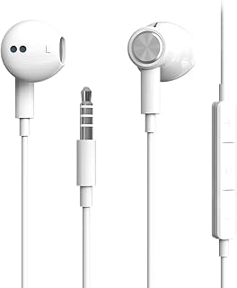 Hi-Res Extra Bass Oordopjes Geluidsisolerende In-Ear Hoofdtelefoon Bedrade Oordopjes met Microfoon voor iPhone, iPod, iPad, MP3, HUAWEI, Samsung, Lichtgewicht Oortelefoon met Volumeregeling 3,5 mm