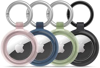 OtterBox AirTags Clear Case für AirTag, stoßfeste, sturzsichere, robuste, dünne Schutzhülle für Apple AirTags, 4 Packung, inklusive Karabiner, Ocean Life