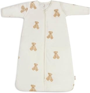 Jollein Slaapzak Baby - Teddy Bear - 90 cm - Katoen - 2.0 tot 3.0 Tog - Met Afritsbare Mouw - Baby Slaapzak