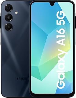 Samsung Galaxy A16 5G smartphone zonder contract, Android-telefoon, 50 MP hoofdcamera, 16,91 cm/6,7" display, 128 GB, blauw zwart, 2,5 jaar fabrieksgarantie [exclusief bij Amazon]