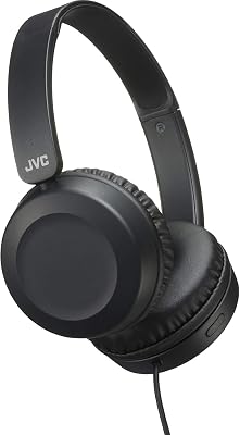 JVC Lichtgewicht On-Ear Bedrade Koptelefoon met Krachtig Geluid, Geïntegreerde Afstandsbediening & Microfoon voor Smartphones – HA-S31M-B (Zwart)