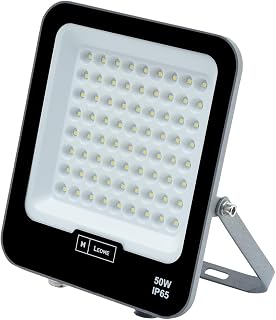 M Ledme LED-spot Napoli Plus 50 W, 6.000 lumen, IP65, dimbaar, warm licht (3000 K), buitenverlichting, voor tuin, terras, parkeerplaats, hotel, schip enz. LM6809