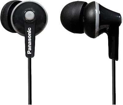 Panasonic RP-HJE125E-K In-Ear-Koptelefoon (Incl. 3 Maten Ear Buds, 10-24.000 Hz, 1,1 m Kabel), Zwart