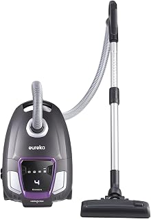 Eureka NEN300 Stofzuiger met Zak 700W, 62 dB(A) Extreme Stille Stofzuiger, Krachtige Sledestofzuiger met HEPA Filter en Vloerborstel voor Harde Vloeren, Parket, Tapijt, Tegels