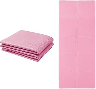 Good Nite Opvouwbare yogamat antislip draagbare fitnessmat opvouwbare lichte gymnastiekmat pilates sport reizen oefenmat voor vrouwen mannen 183 x 61 x 0,6 cm