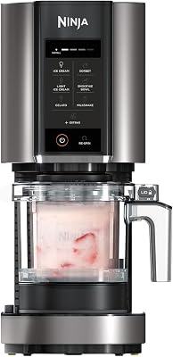 Ninja CREAMi IJsmachine, ijs, gelato, milkshake, sorbet, smoothiebowl, 7 programma’s, Zwart/zilver NC302EU