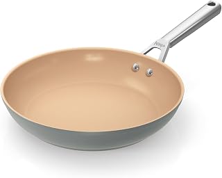 Ninja Extended Life 28cm Keramische Koekenpan, Antiaanbaklaag (Geen PFA'S, PFOA'S, Lood of Cadmium), Inductiecompatibel, Roestvrijstalen Handgreep, Ovenbestendig tot 285°C, CW90028EUUKDB