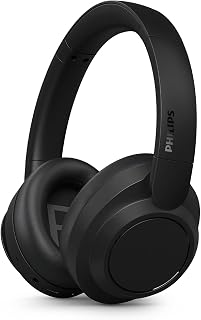 Philips TAH6509BK/00 Noise Cancelling Over-Ear Wireless Bluetooth Headphones - Superior Call Quality, Voice Assistant Compatible with up to 45 Hours Music Play Time - Black