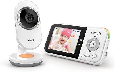 VTech - BM3254 – Babyfoon Video Clear Plus – nachtlampje en slaapliedje – display 2,8 inch – babyfoon audio – versie FR