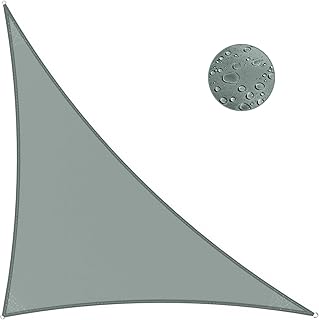 IOAOI Zonnescherm Zeil Waterdicht, 3 x 4 x 5 m Tuin Zonnescherm Zeil Rechthoekig Tuinluifel, 3 Touwen, UV-bescherming, Patio Zonnescherm Zonnebrandluifel Hot Tub Bescherming voor Buiten (Lichtgrijs)