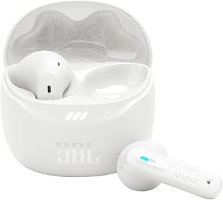 JBL Tune Flex 2, Wireless Noise Cancelling Bluetooth Earbuds met 48 uur afspeeltijd, IP54 Water- en Stofbestendig, Multi-Point Verbinding, Earbud en Ergonomisch Design, in Wit
