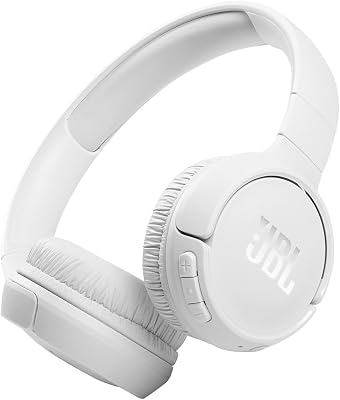 JBL Tune510 draadloze Bluetooth--koptelefoon over het oor met zuiver basgeluid, headset met afstandsbediening en ingebouwde microfoon, in wit