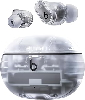 Beats Studio Buds + | echt draadloze oortjes met ruisonderdrukking, verbeterde compatibiliteit met Apple en Android, ingebouwde microfoon, ruimtelijke audio - Transparant