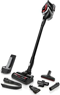 Bosch draadloze stofzuiger Unlimited ProPower serie 8 BSS81POW1, draadloze handstofzuiger, zakloos, hygiënefilter, hoge zuigkracht, lange looptijd, snel opladen, spleetgereedschap, zwart