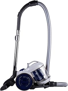 Dirt Devil Stofzuiger zonder Zak DD2503 - Vacuum Cleaner 800W HEPA 12 Filter - Cycloonstofzuiger met Combiborstel, Kierenmondstuk en Meubelopzetstuk - Stofopvangbak 2,2 L - Wit/Blauw