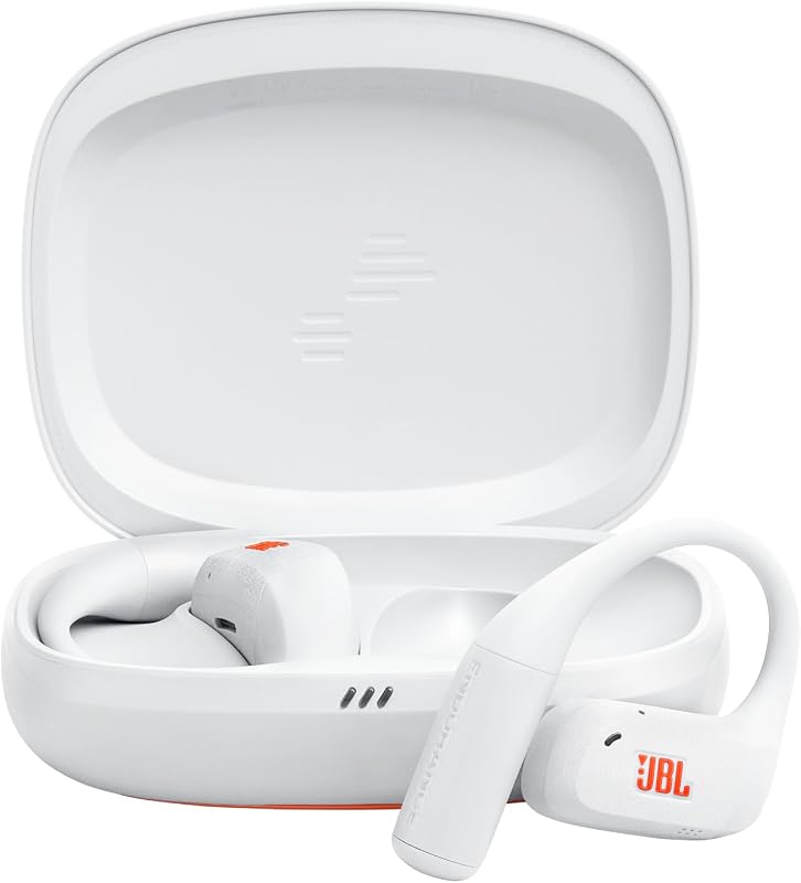 JBL Endurance Zone draadloze open-ear sporthoofdtelefoon met ergonomische oorhaken, JBL OpenSound technologie, 32 uur afspeeltijd, IP68 waterdicht, Google Finder, JBL Headphones App, wit