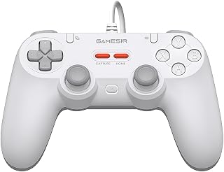 GameSir Tegenaria Lite bekabelde gamepad – 1000 Hz, extreem lage latentie, Hall-effect sticks, 2 knoppen aan de achterkant – Switch/PC/Android/iOS – Serene White