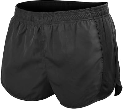Heren Sport 1 "Elite Split Rennen Shorts met Kant Mesh Paneel Sneldrogend Lichtgewicht Polyester