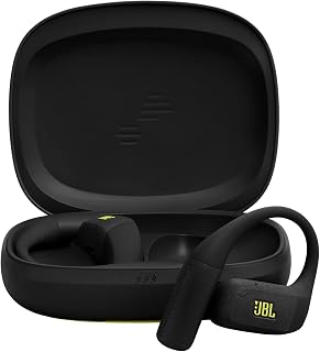 JBL Endurance Zone draadloze open-ear sporthoofdtelefoon met ergonomische oorhaken, JBL OpenSound technologie, 32 uur afspeeltijd, IP68 waterdicht, Google Finder, JBL Headphones App, zwart/lime | Oorhaakontwerp, Bluetooth 5.3, JBL OpenSound, 32 uur batterijduur, IP68 waterdicht, Google-finder