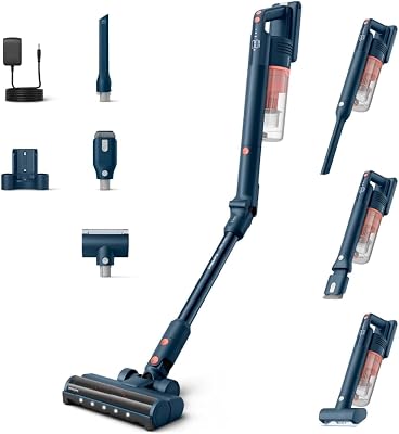Philips SpeedPro Max Snoerloze Stofzuiger 5000 Serie – Flex Buis, Krachtige Zuigkracht, 60 min Gebruik, LED-Mondstuk, Huisdierenhulpstuk, Display, Spleet- & Combinatiehulpstukken, Display (XC5243/10)
