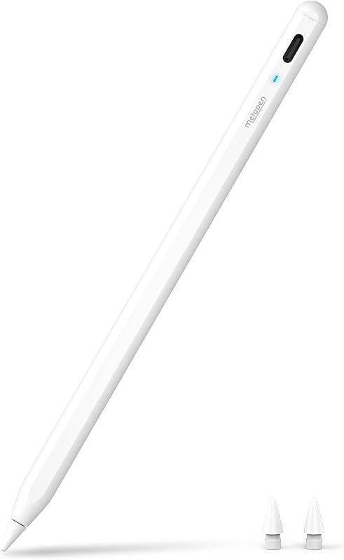 Metapen Pencil A8 Compatibele iPad 2018-2026,2X Sneller Opladen, Palmafwijzing, Stylus Pen voor iPad 11/10/9/8/7/6,Air 5/4/3/11 inch M2/M3, Pro 12,9 inch/11 inch/13 inch M4,M5 Mini 6/5