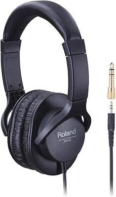 Roland Roland RH-5 | Over-Ear, Closed-Back Monitor Hoofdtelefoon | Hoogwaardige Performance | Gebalanceerde Klank | Comfortabel & Licht | Conversie Plug Meegeleverd