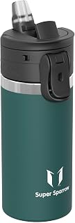 Sparrow Geïsoleerde Waterfles - TouchFlow RVS Drinkfles met Rietje - 500ml - Roestvrijstalen Fles, Lekvrij, Ergonomische One-Tap voor Sport, Fitness en Reizen