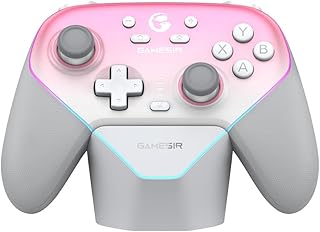 GameSir Super Nova PC Gamepad – Draadloze 1000Hz Controller met oplaadstation, Hall Effect Sticks en verstelbare triggers – Compatibel met Switch/Switch 2 (Gyro), PC, mobiele apparaten – Whipped Pink
