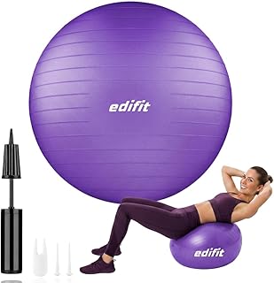 Edifit, Pilatesbal, yoga-accessoires, fitness, verschillende maten, klein, middelgroot, thuistraining