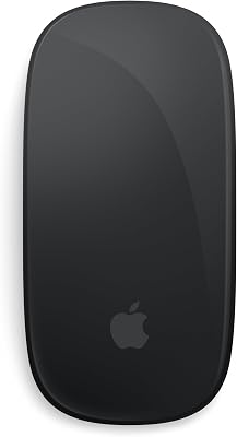 Apple Magic Mouse: Bluetooth, oplaadbaar. Werkt met Mac of iPad; Zwart, Multi Touch-oppervlak (USB-C)