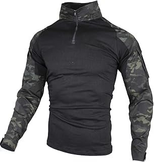 Heren Tactisch Gevecht T-shirt, Ripstop Ademend overhemd voor de jacht Leger Airsoft