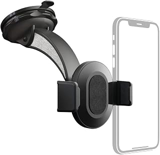 Hama Move telefoonhouder voor de auto, met zuignap, 360 graden draaibaar, autohouder voor smartphones met een breedte van 5,5 tot 8,5 cm