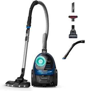 Philips 5000 Series Stofzuiger zonder Zak - 900 W motor; PowerCyclone 7 Technologie; H13 Allergie-Filter; TriActive ledmondstuk, Compact en licht (FC9557/09)