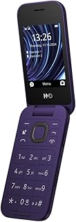 HMD 2660 Klapmobiele telefoon, klaptelefoon (2,8 inch hoofddisplay, 1,77 inch tweede display, 4G + 4G, bluetooth, 128 MB, 1450 mAh accu, FM-radio, MP3-speler, 0,3 MP camera), paars