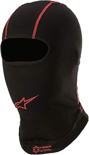 Alpinestars KX V2 Balaclava zwart rood gezichtshood, voor mannen en vrouwen, balaclava voor outdoor, sport, fietsen, motorrijden, eenheidsmaat