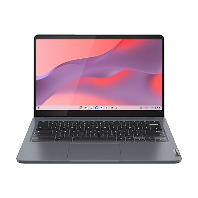 Lenovo Chromebook Plus IdeaPad Slim 3 14IAN8 met Google AI - 14 inch Full HD laptop (Intel Core i3-N305, 8 GB RAM, 128 GB eMMC, Intel UHD Graphics, ChromeOS) toetsenbord AZERTY FR - grijs