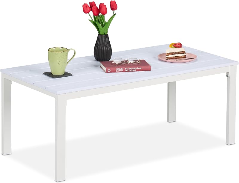 Relaxdays tuintafel laag weerbestendig - outlet/retourdeal