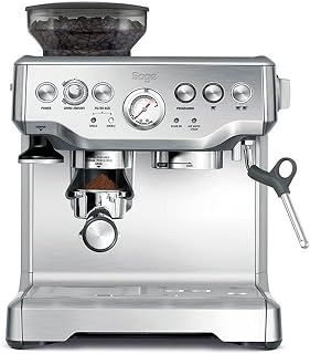 Sage - The Barista Express - Espressomachine met Handmatige Melkopschuimer en Koffiemolen - Automatisch Malen, Instelbaar Melkschuim - Geborsteld Roestvrij Staal, Melkkan met Temperatuurregeling