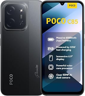 POCO C85 6+128 Black (No power adapter included)