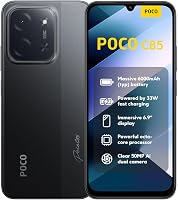 POCO C85 6+128 Black (No power adapter included) - outlet/retourdeal