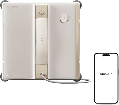 DREAME C1 Robotramenwasser, Zuigkracht van 5.500 Pa, Betrouwbare beveiligingstechniek, CornerClean-technologie, Grondige natte reiniging, Dual-Spray-technologie, Slimme planning van reinigingsbanen