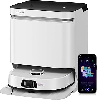 EUREKA J15 Pro Ultra robotstofzuiger, robotstofzuiger, 16200 Pa, randreiniging, anti-klitborstel, dweilreiniging met warm water 75 °C, zelfreinigende basis