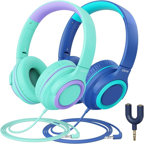 iClever 2 Pack Kids hoofdtelefoon voor meisjes jongens 85dBA Safe - outlet/retourdeal