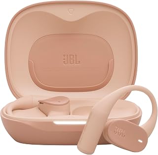 JBL Sense Lite draadloze open-ear hoofdtelefoon met ear hook design & luchtgeleiding, JBL OpenSound technologie, 32 uur afspeeltijd, IP54 water-/stofbestendig, compatibel met JBL Headphones app, beige | Bluetooth 5.4, oorhaakontwerp, luchtgeleiding, JBL OpenSound, 32 uur batterijduur, waterdicht IP5