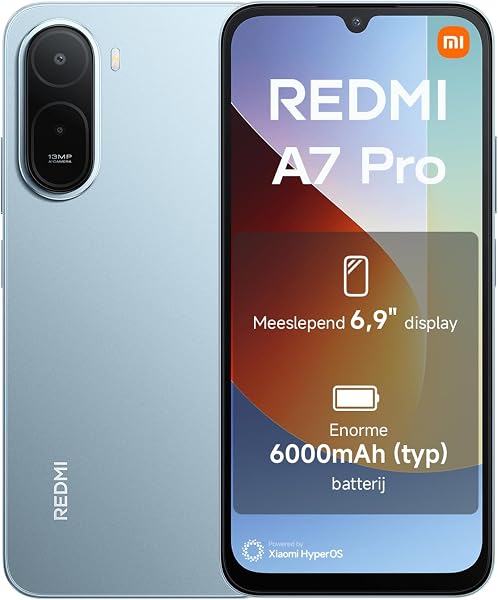 XIAOMI REDMI A7 Pro Smartphone 4+128GB Mist Blauw 6.9 Display - outlet/retourdeal