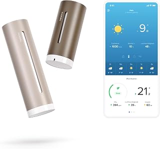 Netatmo Weerstation ORIGINAL | 2e generatie | Binnen & Buiten | Temp, Vochtigheid, Luchtkwaliteit, UV, Straling, Pollen, Weersvoorspellingen | Apple Alexa Google - Zand - NWS-S-EC