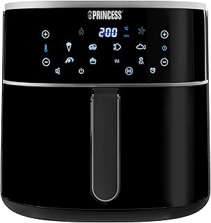 Princess Digitale Heteluchtfriteuse - Variabele Inhoud van de Container - Maximaal 8 L - 6 Vooraf Ingestelde Programma's - Minder Olie - Digitaal Display - 182254