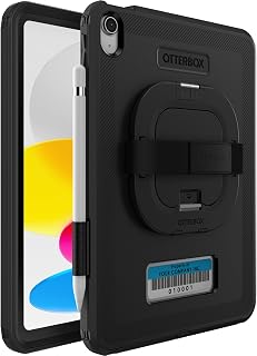 OtterBox Defender-standaardhoes voor Apple iPad 10th, schokbestendig, ultra robuuste met ingebouwde schermbeschermer, 2x Getest volgens Militaire Standaard, Zwart